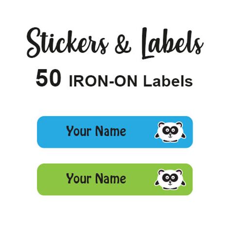 Iron-On Labels 50 pc - Panda