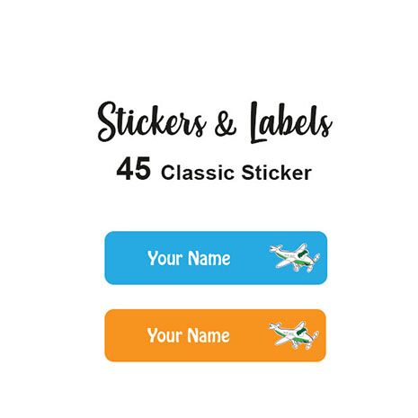 Classic Stickers 45 pc Plane