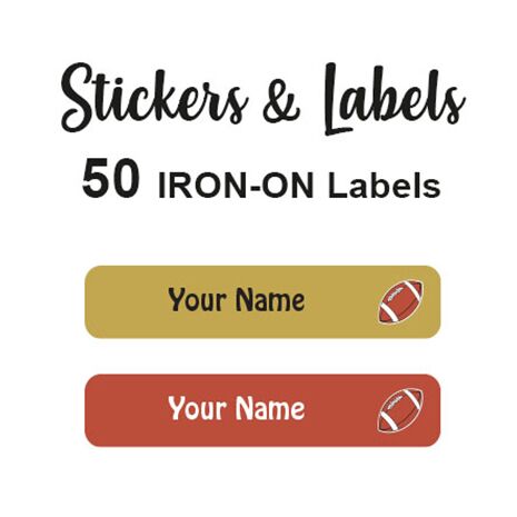Iron-On Labels 50 pc - Rugby