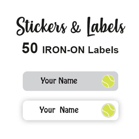 Iron-On Labels 50 pc - Tennis