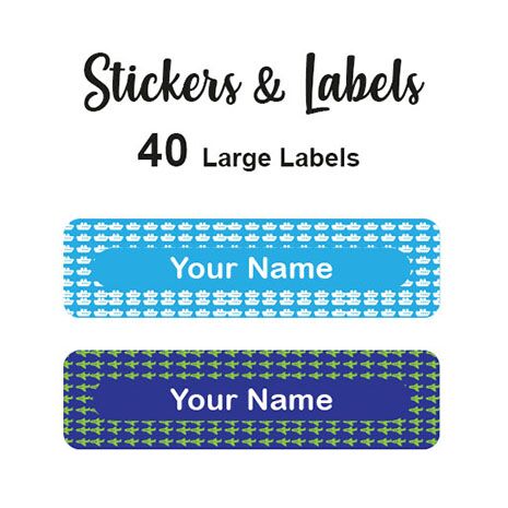 Large Labels 40pc Transport - perfect for books and bags