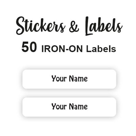 Iron-On Labels 50 pc - White