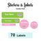 Sticker Combo Pack Labels Jacky - Pack of 70