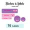 Sticker Combo Pack Labels Louis - Pack of 70