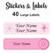 Large Labels 40pc ballet - perfect for books and bags