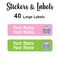 Large Labels 40pc belle - perfect for books and bags