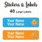 Large Labels 40pc Camel Boy-  perfect for books and bags