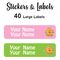 Large Labels 40pc Camel Girl - perfect for books and bags
