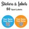 Spot Labels 50pc - Elephant Boy