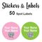 Spot Labels 50pc - Elephant Girl