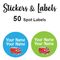 Spot Labels 50pc - Fire Engine