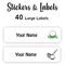 Large Labels 40pc Golf - perfect for books and bags