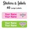 Large Labels 40pc Jacky - perfect for books and bags