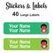 Large Labels 40pc Mark - perfect for books and bags
