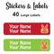 Large Labels 40pc Mike - perfect for books and bags