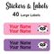 Large Labels 40pc Panda Girl - perfect for books and bags