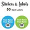 Spot Labels 50pc - Panda