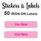 Iron-On Labels 50 pc - Pink
