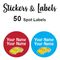 Spot Labels 50pc - Sport Car