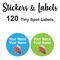 Tiny Spot Labels 120 pc -Train